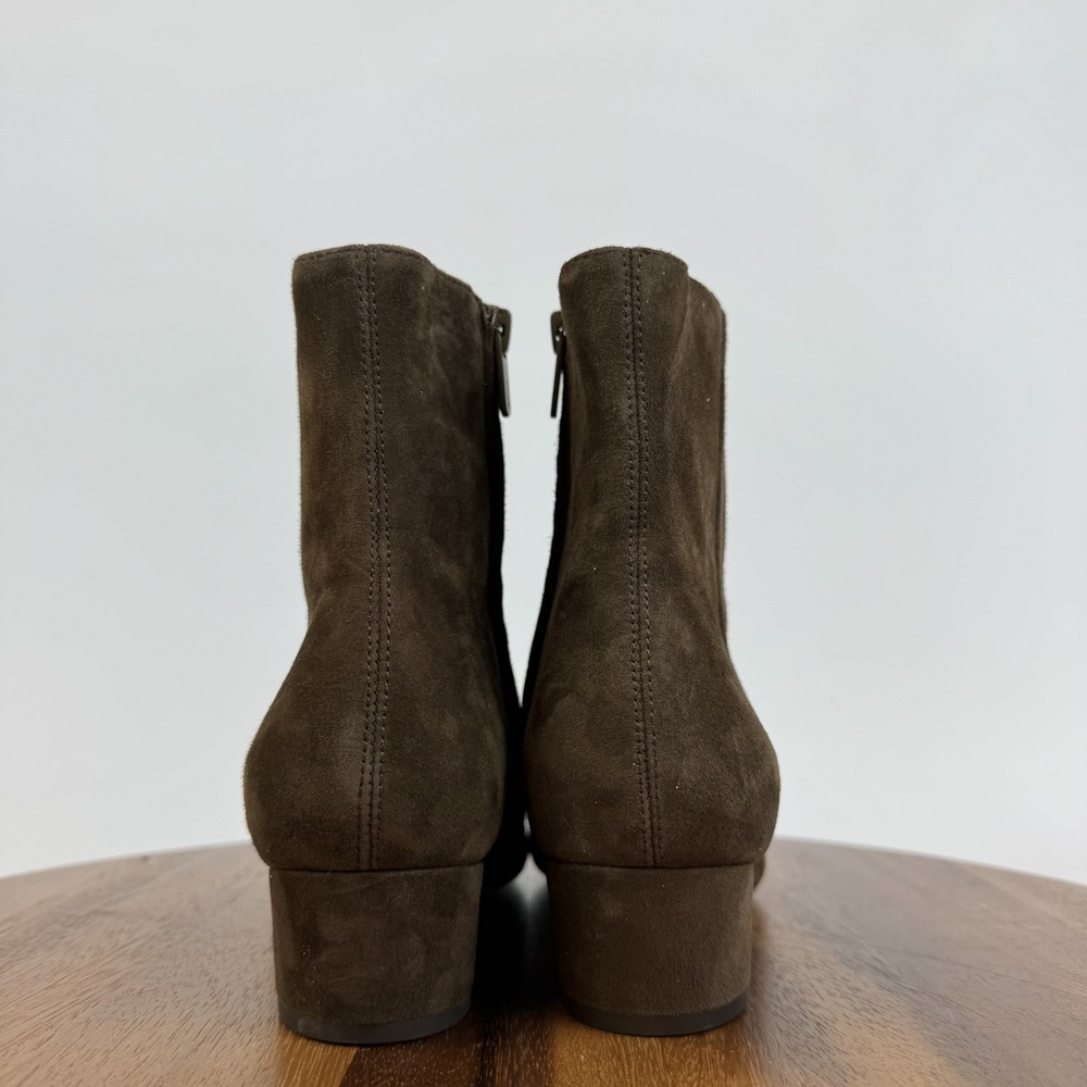Womens Vince Rockville Brown Leather Comfort Low Heeled Boots Size 8.5 M EUC - Picture 6 of 8